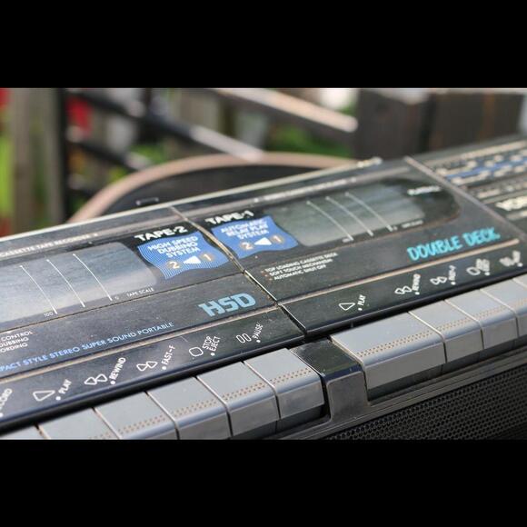 yorx super sounds newave Model No.P1215 portable radio double deck - Picture 6 of 8